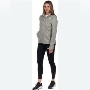The North Face Maggy Fleece Zip Up Jacket Heather Grey Size Small